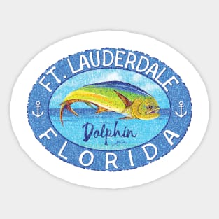 Ft. Lauderdale, Florida, Leaping Dolphin Sticker